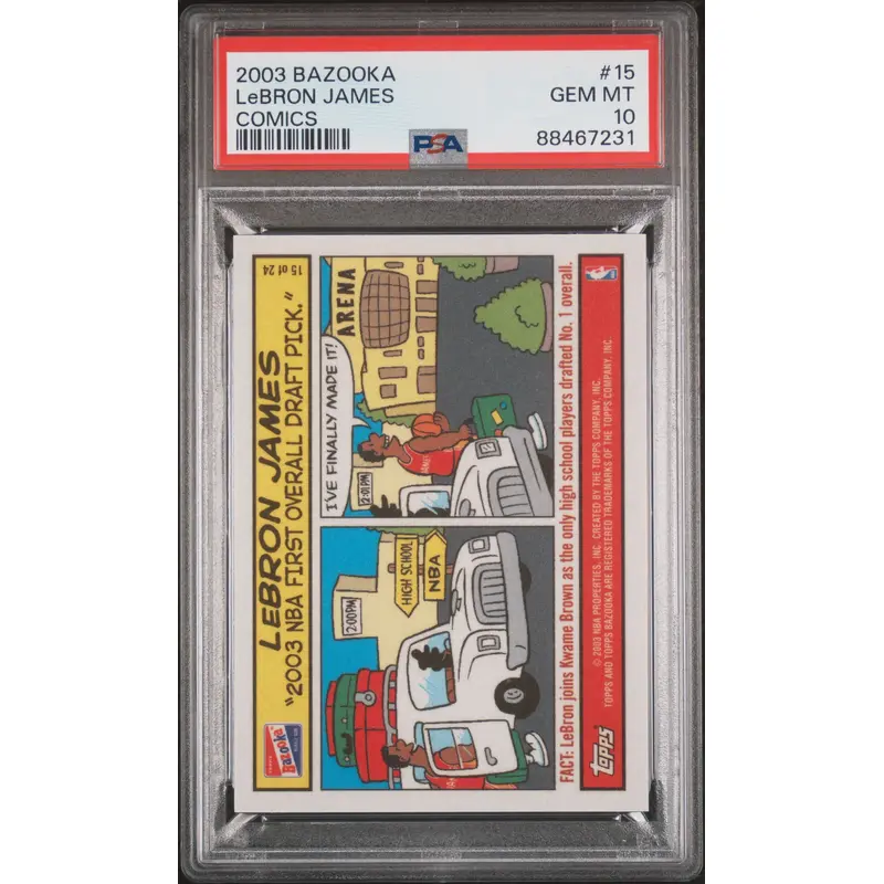 Lebron James 2003 Topps Bazooka Comics #15 PSA 10 Gem Mint