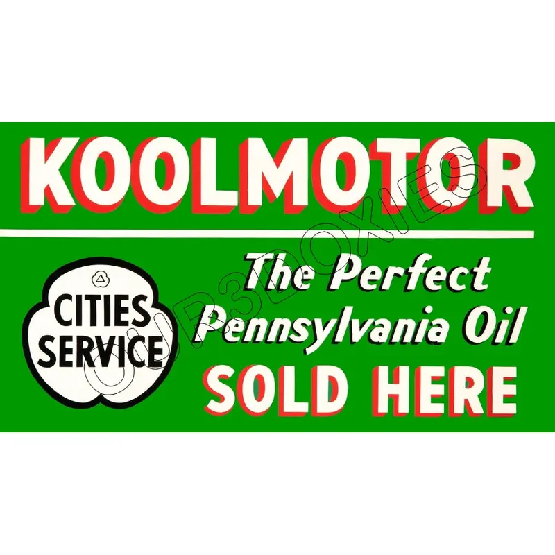 1930's Koolmotor Oil Store Counter Standup Sign - 3028