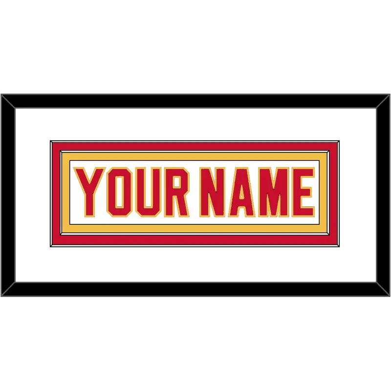 Calgary Nameplate - Home White (1980-1994) - Double Mat 1