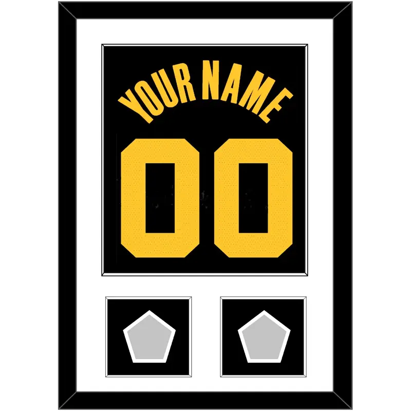 Golden State Name & Number With 2 Finals Patches - Black City (2021-2022) - Single Mat 1