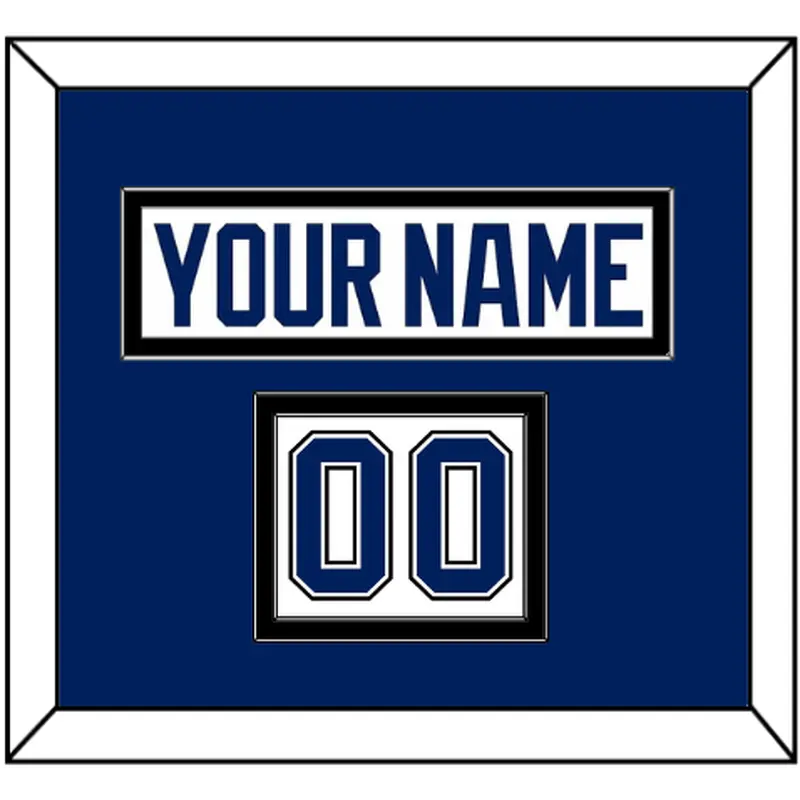 Tampa Bay Nameplate & Number (Shoulder) - Road White - Double Mat 2