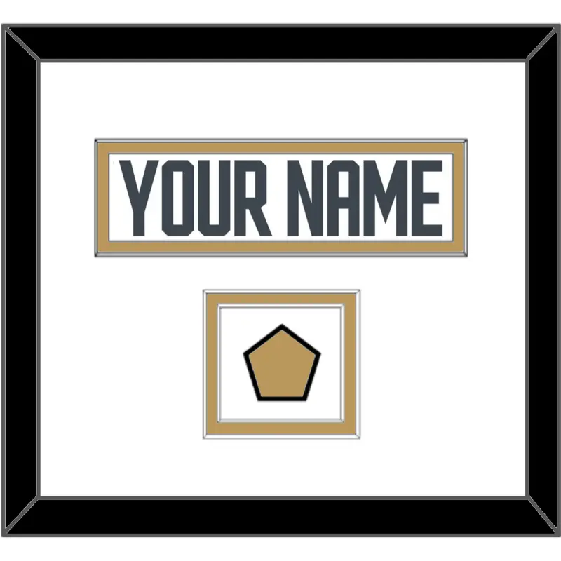 Vegas Nameplate & Jersey Logo Patch - Road White - Double Mat 2