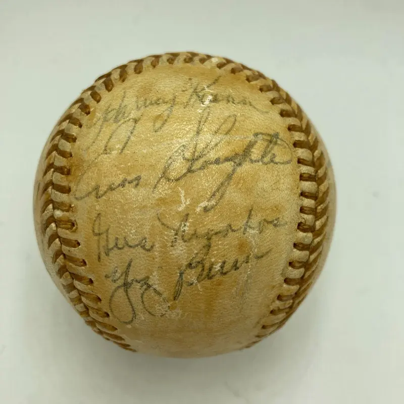 1953 Tour Of Japan Lopat's Nomads Signed Baseball Yogi Berra Nellie Fox JSA COA