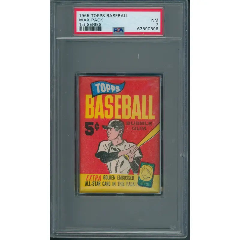 1965 Topps Baseball Unopened 1st Series WaxPack PSA 7