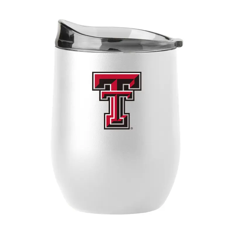 TX Tech 16oz Swagger White Powder Coat Curved Beverage