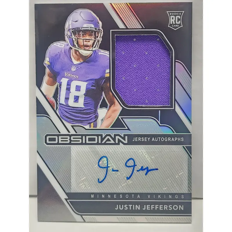 Justin Jefferson 2020 Panini Obsidian Rookie Jersey Auto #111/150