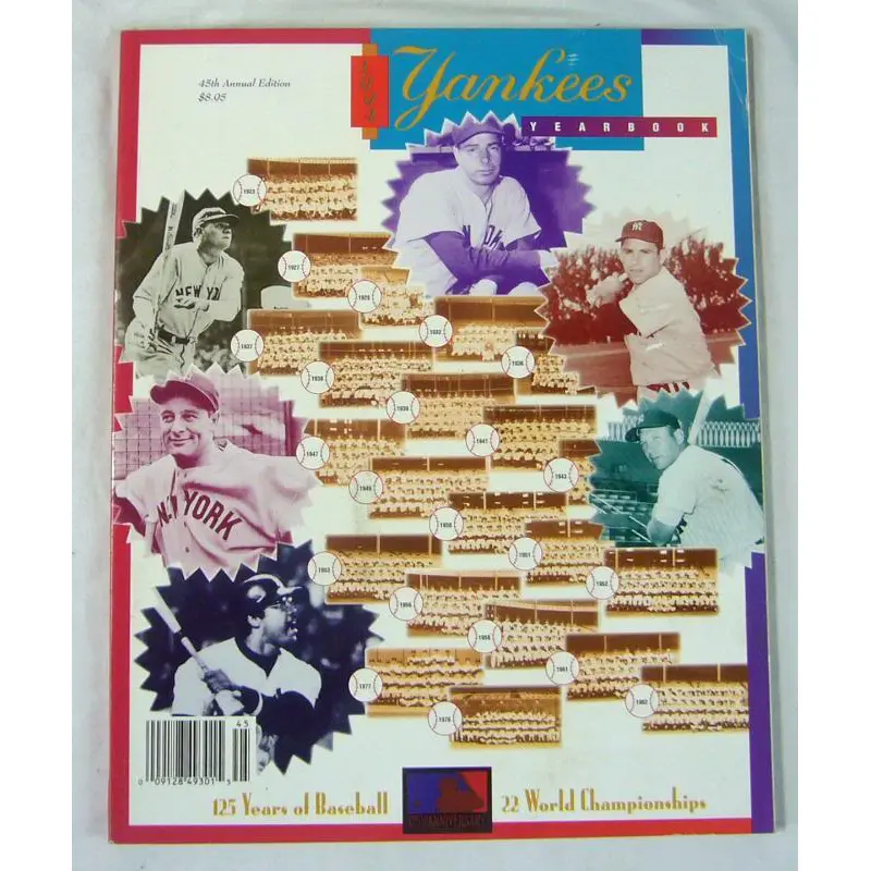 New York Yankees Authentic Official 1994 Program Yearbook