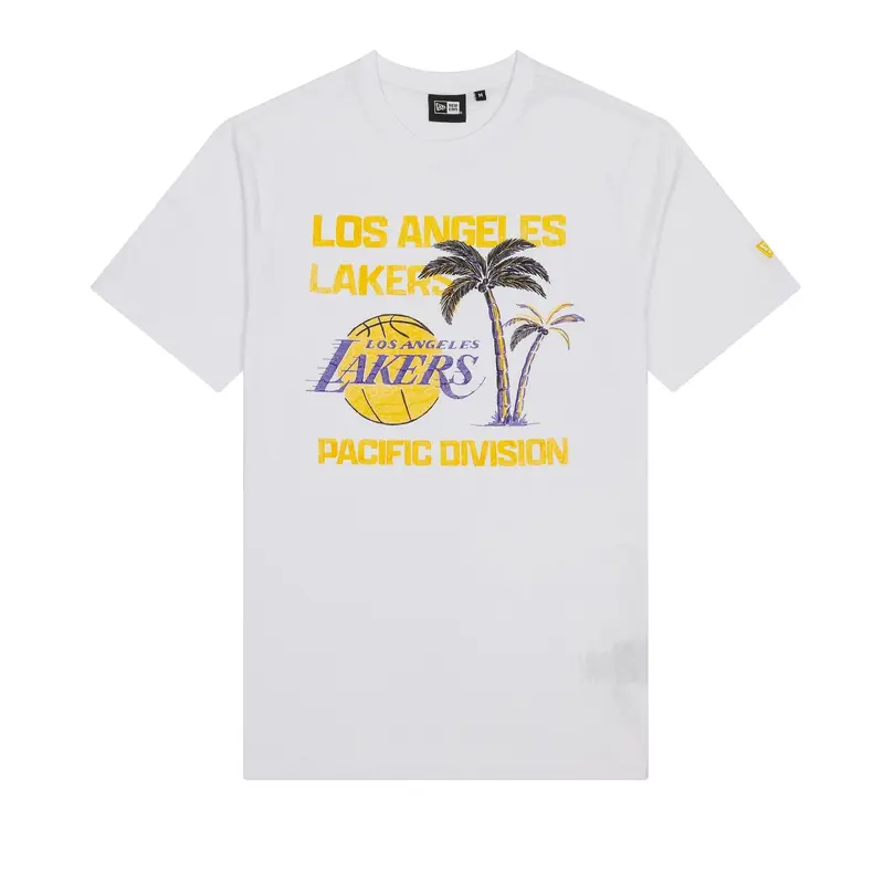 LA Lakers NBA Wordmark White T-Shirt