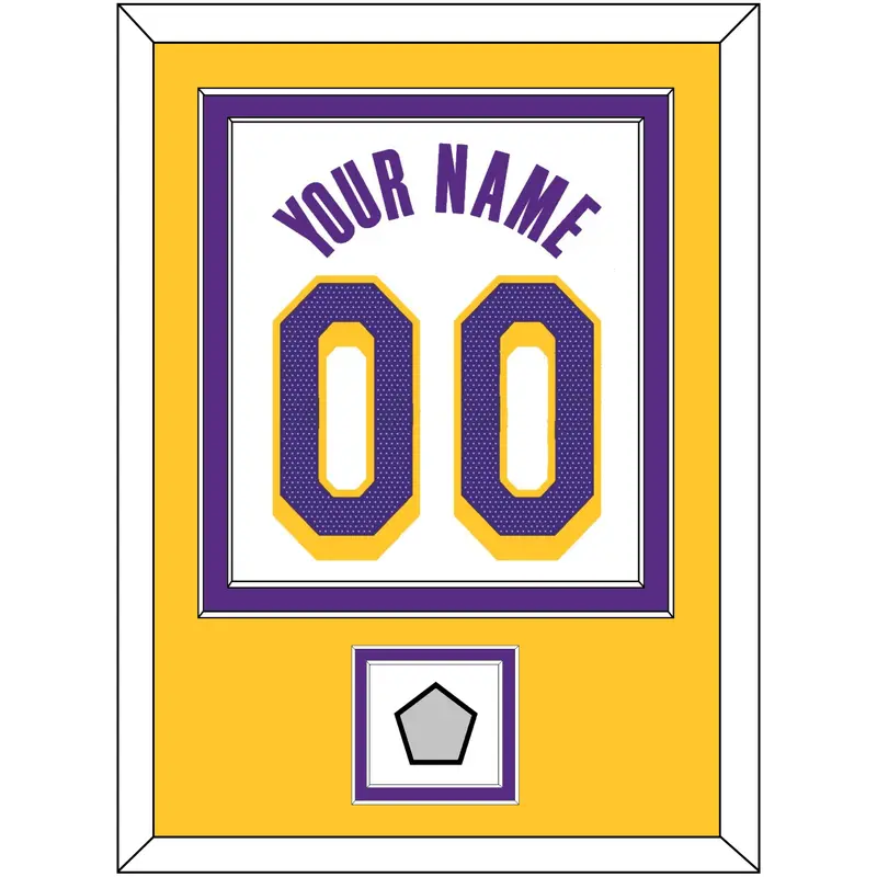 Los Angeles Name & Number With Champions Patch - White Association - Double Mat 4
