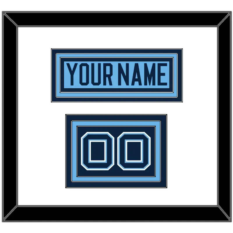 Maine Hockey Nameplate & Number (Shoulder) - Alternate Light Blue (2007-2008) - Triple Mat 1