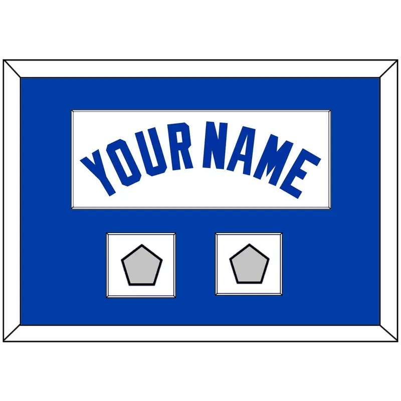 Toronto Name & 2 World Series Patches - Home White (1981-1996) - Single Mat 1
