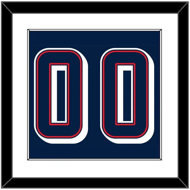 United States Mens Basketball Number - 2024 Olympics Road Blue - Single Mat 1