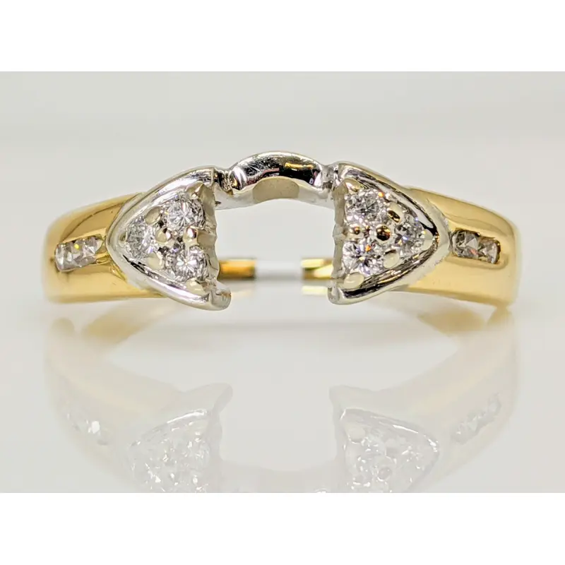 14K .24 CARAT TOTAL WEIGHT I1 H DIAMOND ROUND (10) ESTATE WRAP 3.7 GRAMS