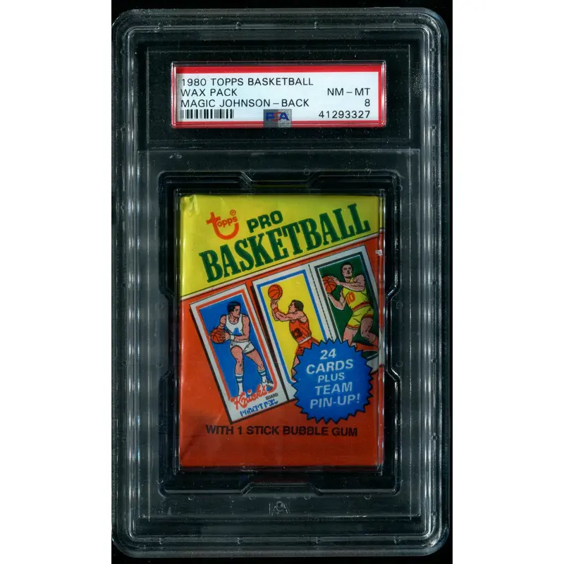 1980/81 Topps Basketball Unopened Wax Pack PSA 8 Magic