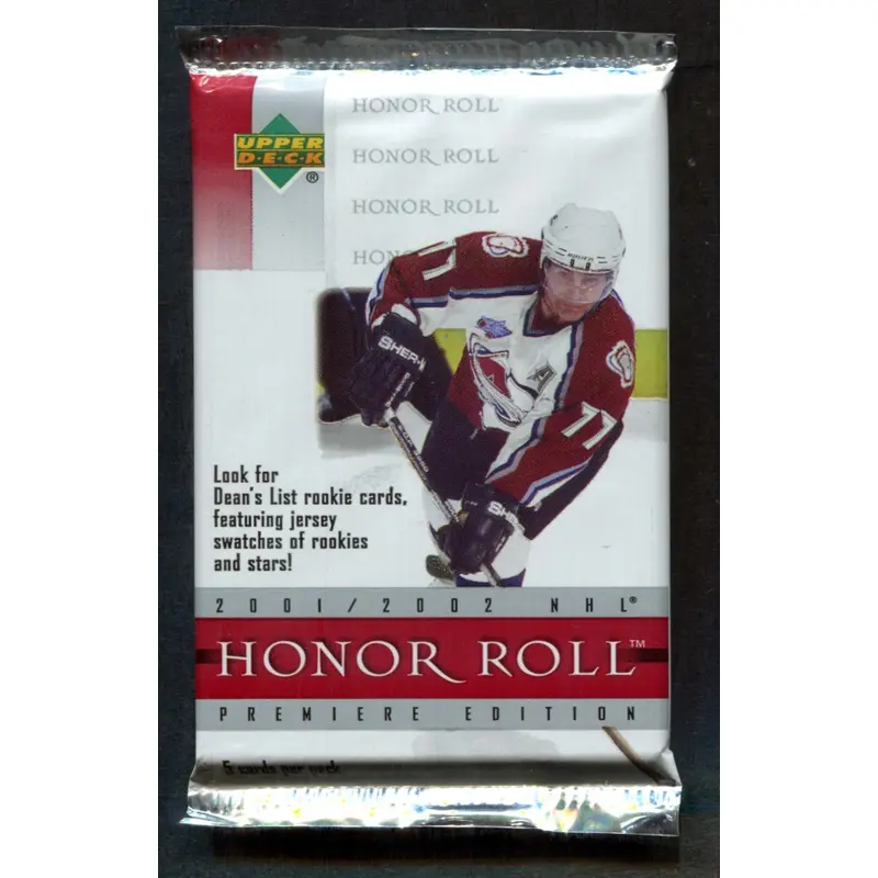 2001/02 Upper Deck Honor Roll Hockey Unopened Pack (5)