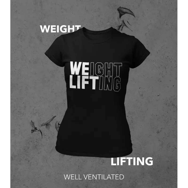 Women'S Weight Lifting T-Shirt (Black) Wod Armour | Kibi Sports