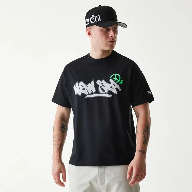 New Era Peace Symbol Black T-Shirt