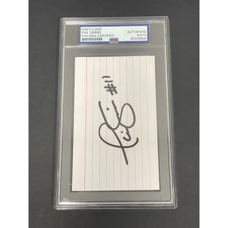 Phil Simms signed Index Card PSA/DNA Autographed New York Giants