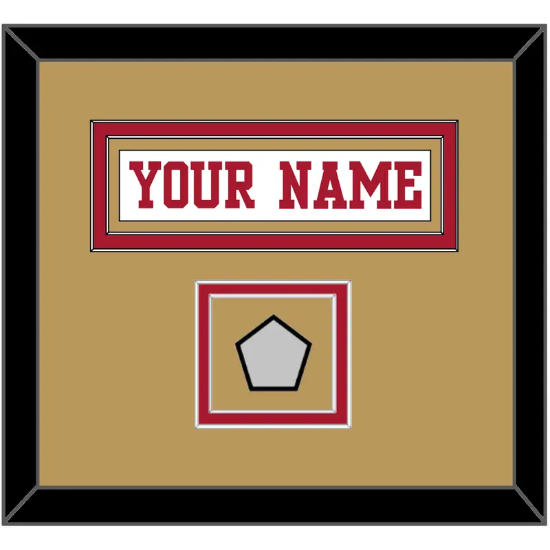 San Francisco Nameplate & Super Bowl Patch - Road White - Double Mat 8