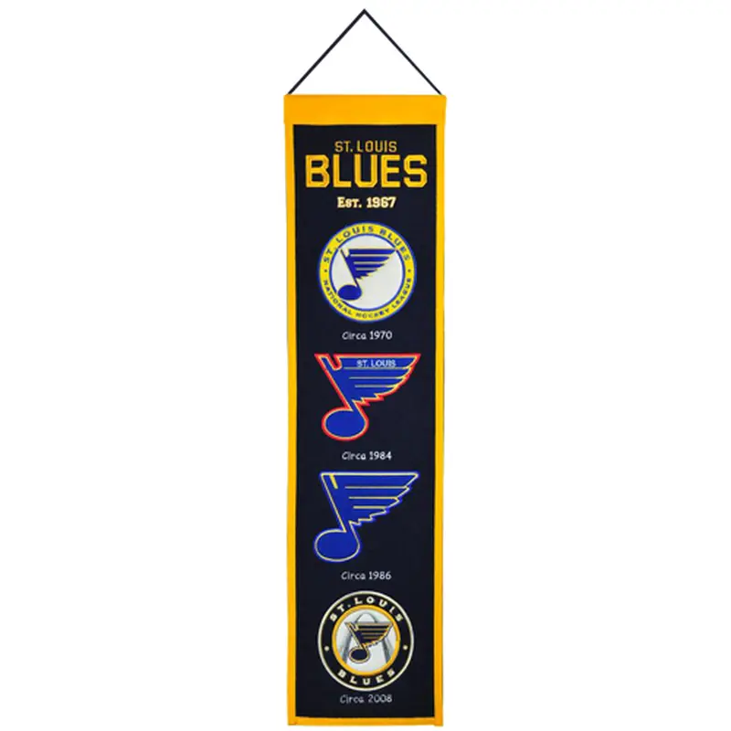 St. Louis Blues Logo Evolution Heritage Banner