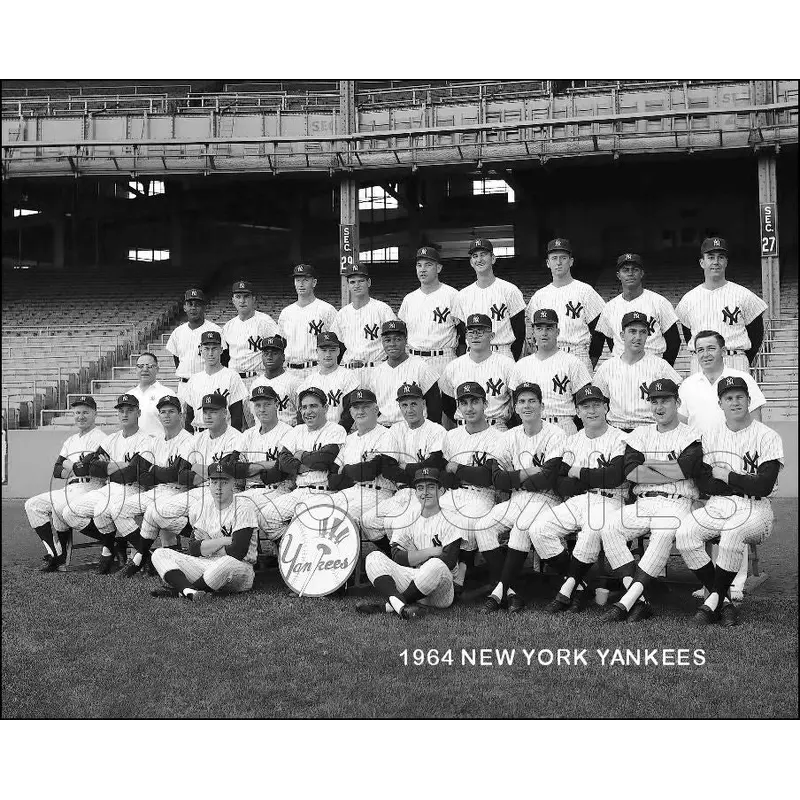 1964 New York Yankees 8X10 Photo - Mantle Ford Maris - 2284