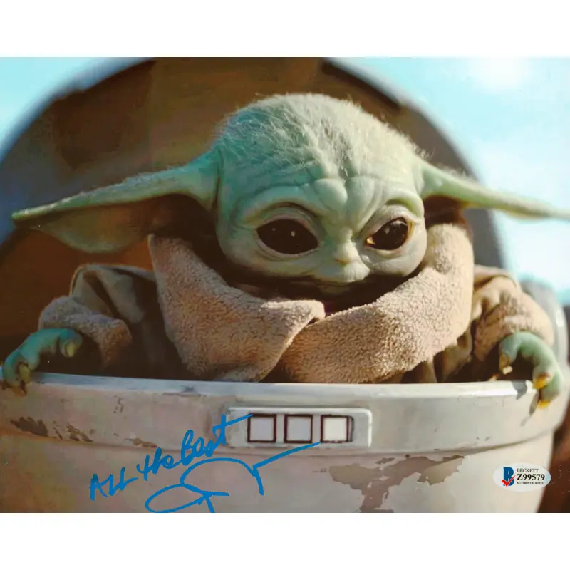 John Rosengrant The Mandalorian "All The Best" Signed 8x10 Photo BAS #Z99579