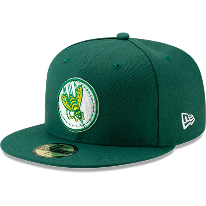 Greensboro Hornets Hometown Collection New Era 59FIFTY Green Fitted Cap