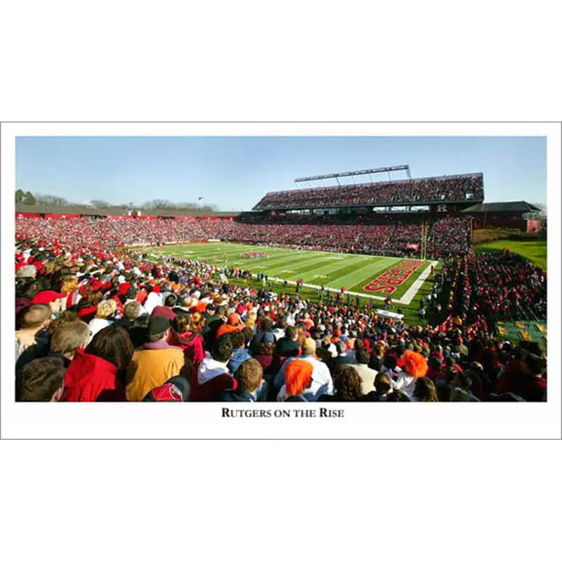 Rutgers Scarlet Knights Football Gameday "Rutgers on the Rise" Stadium Poster Print