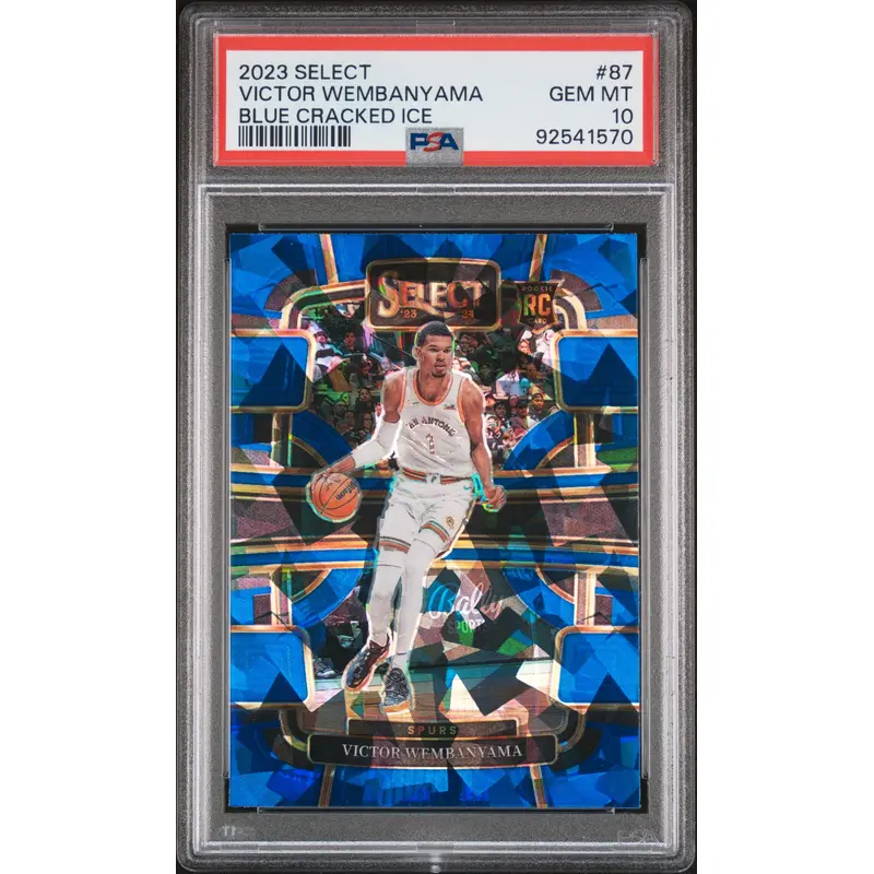 Victor Wembanyama 2023 Select #87 Blue Cracked Ice PSA 10 Gem Mint 1570