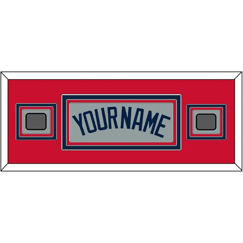 Boston Name & Two World Series Jersey Patches - Road Gray (2009-2013) - Triple Mat 5