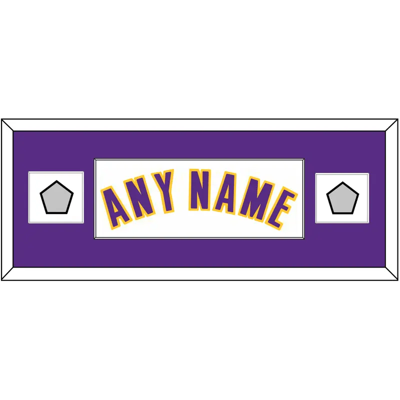 Los Angeles Name & 2 Trophy Patches - Alternate White (2002-2018) - Single Mat 2