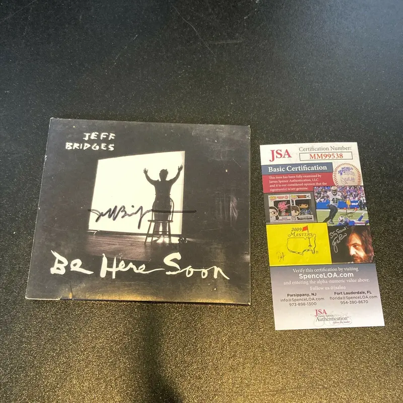 Jeff Bridges Signed Autographed Be Here Soon Music CD JSA COA