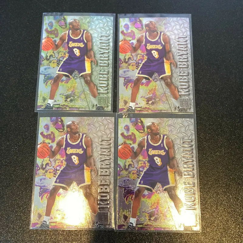 Lot Of (4) 1996-1997 Fleer Metal Kobe Bryant Rookie Cards RC #181