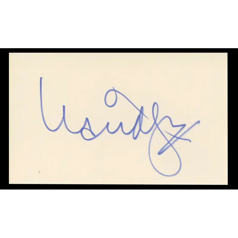 David Frost That Was The Week That Was Authentic Signed 3x5 Index Card BAS #BT01249