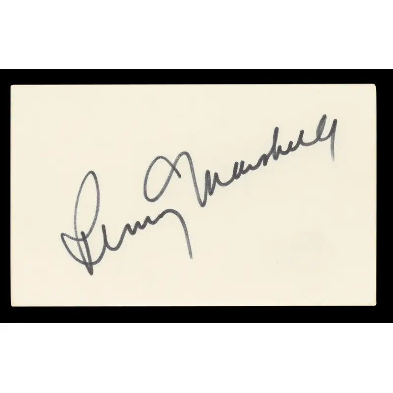 Penny Marshall Laverne & Shirley Authentic Signed 3x5 Index Card BAS #BL96541