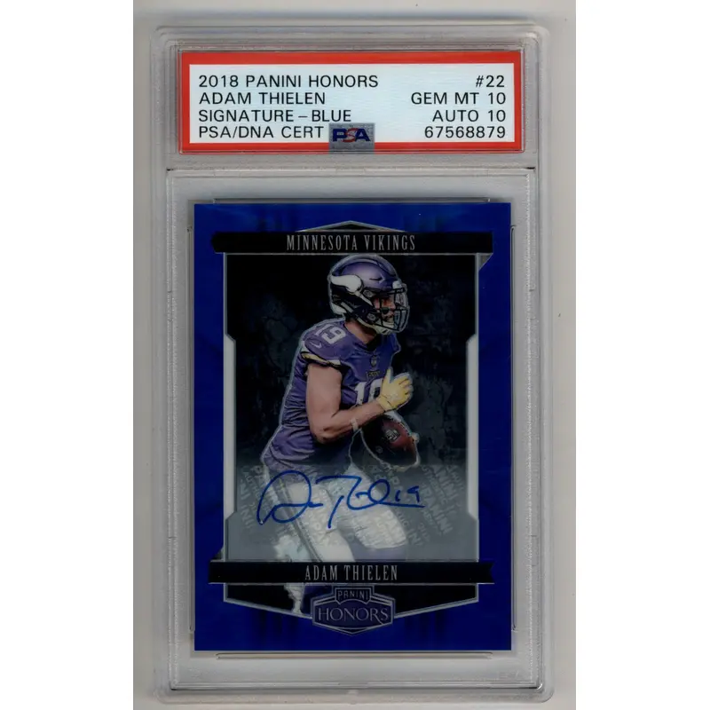 Adam Thielen 2018 Honors Auto Blue 08/15 PSA 10 Auto 10