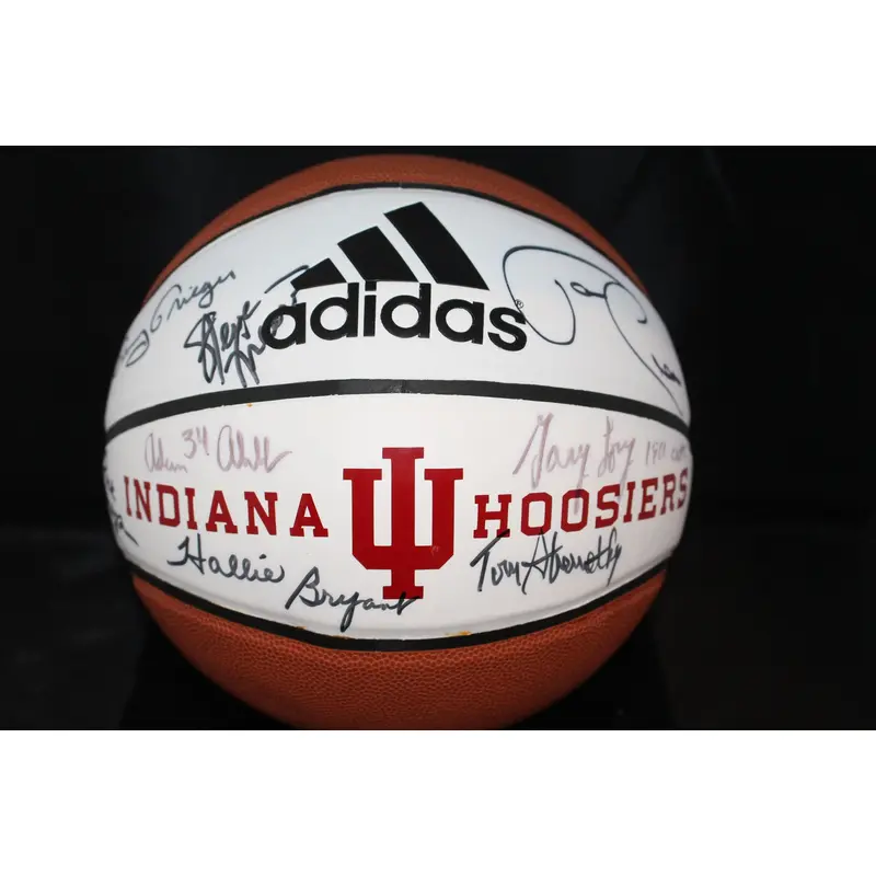 Multi Signed Indiana University Logo Basketball