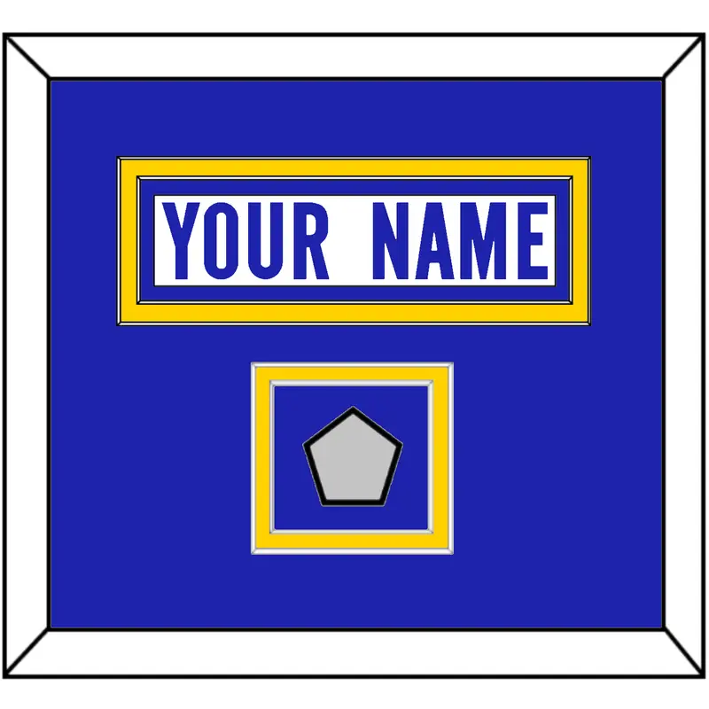 Los Angeles Nameplate & 2X Super Bowl Champions Patch - Road White - Double Mat 3