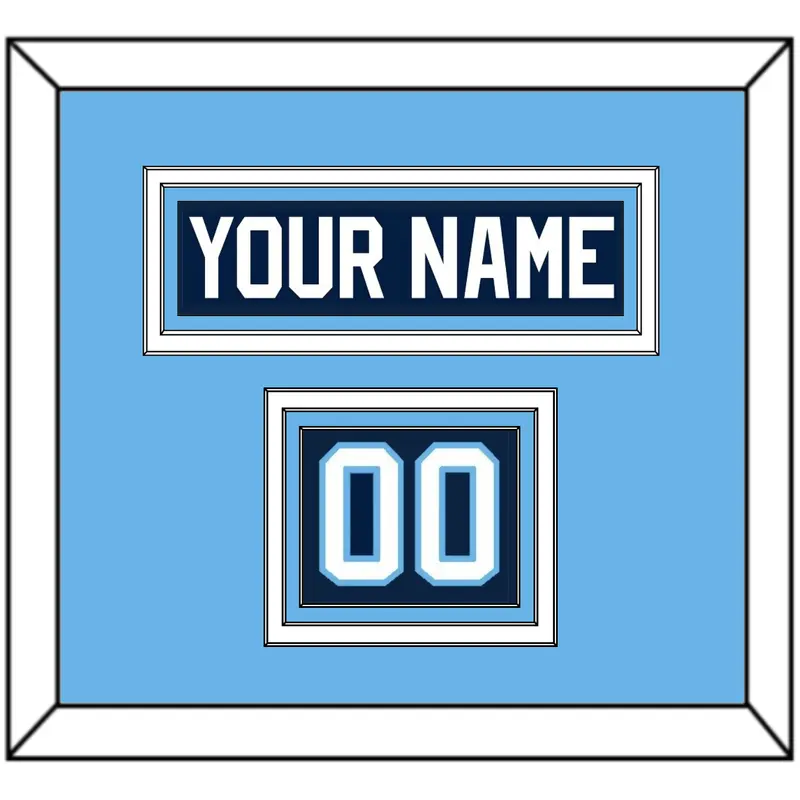 Maine Hockey Nameplate & Number (Shoulder) - Road Navy Blue (1993-1994) - Triple Mat 3