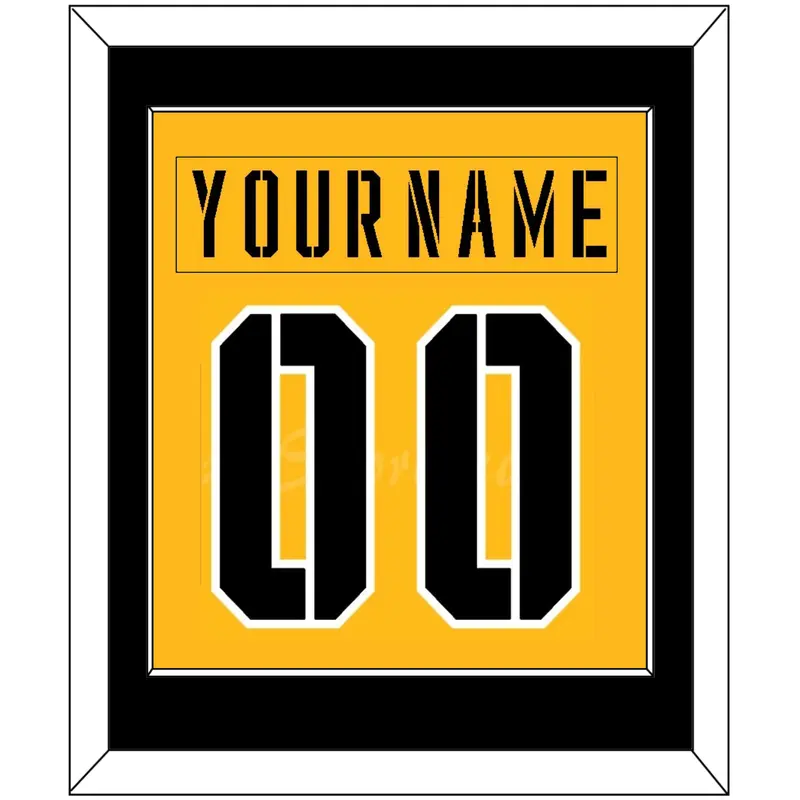 Pittsburgh Nameplate & Number (Back) Combined - 2017 Stadium Series Gold - Single Mat 2