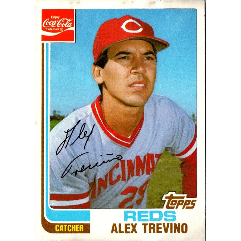 1982 Topps Coca-Cola Cincinnati Reds Alex Trevino #21