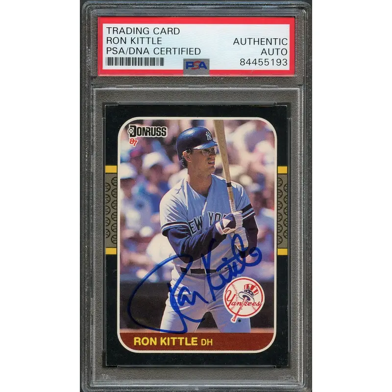 1987 Donruss #351 Ron Kittle Signed Card PSA Slabbed Auto Yankees