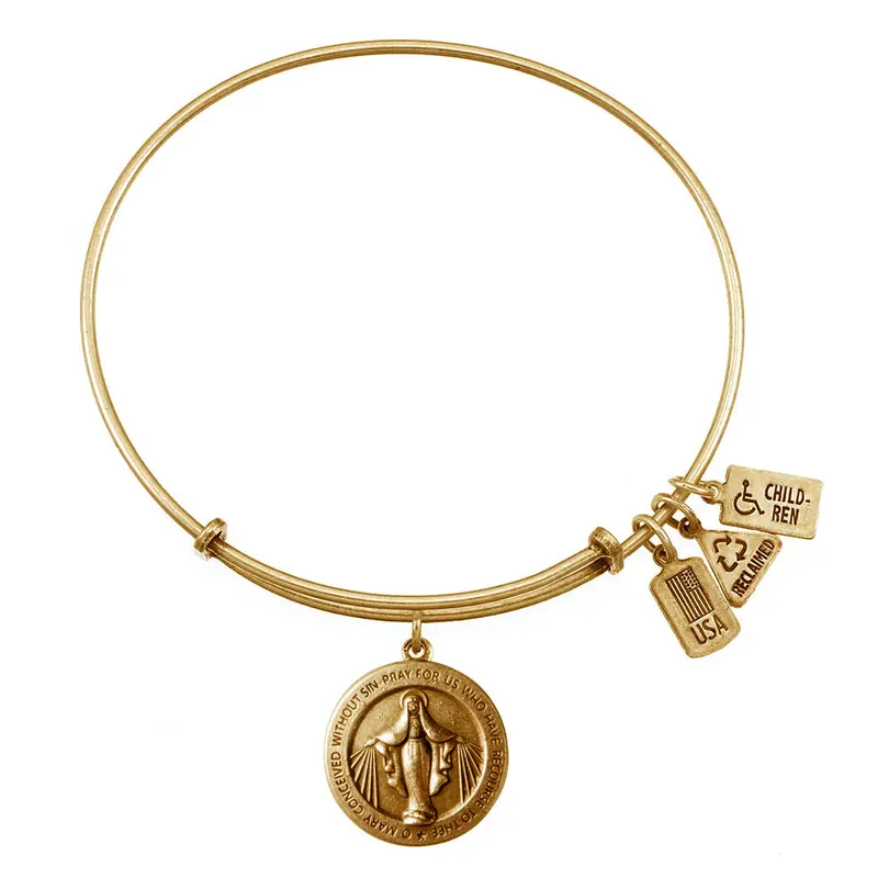 Miraculous Medal Charm Bangle