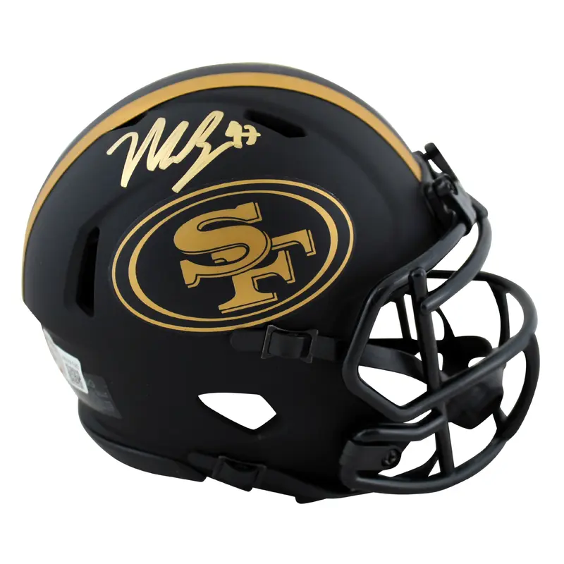 49ers Nick Bosa Authentic Signed Eclipse Speed Mini Helmet BAS Witnessed
