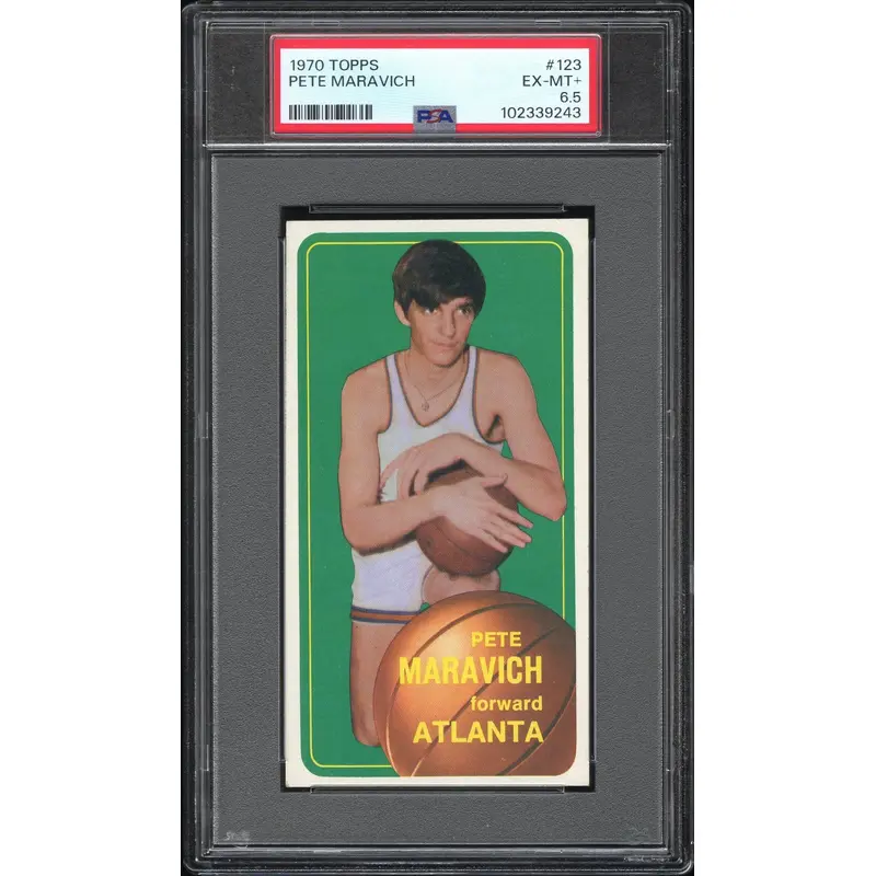 Pete Maravich 1970 Topps #123 Rookie PSA 6.5 Ex-Mt+
