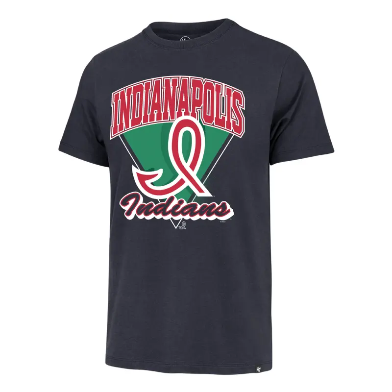 Indianapolis Indians '47 Adult Navy 50's Barrel Franklin Tee