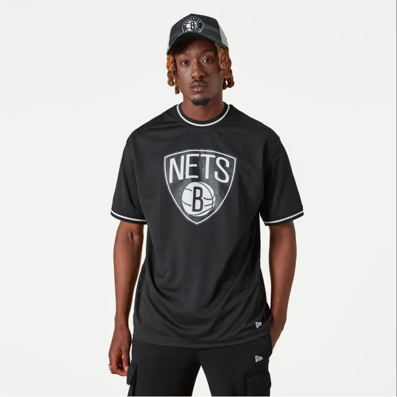 NBA Team Mesh Oversized Tee - Brooklyn Nets