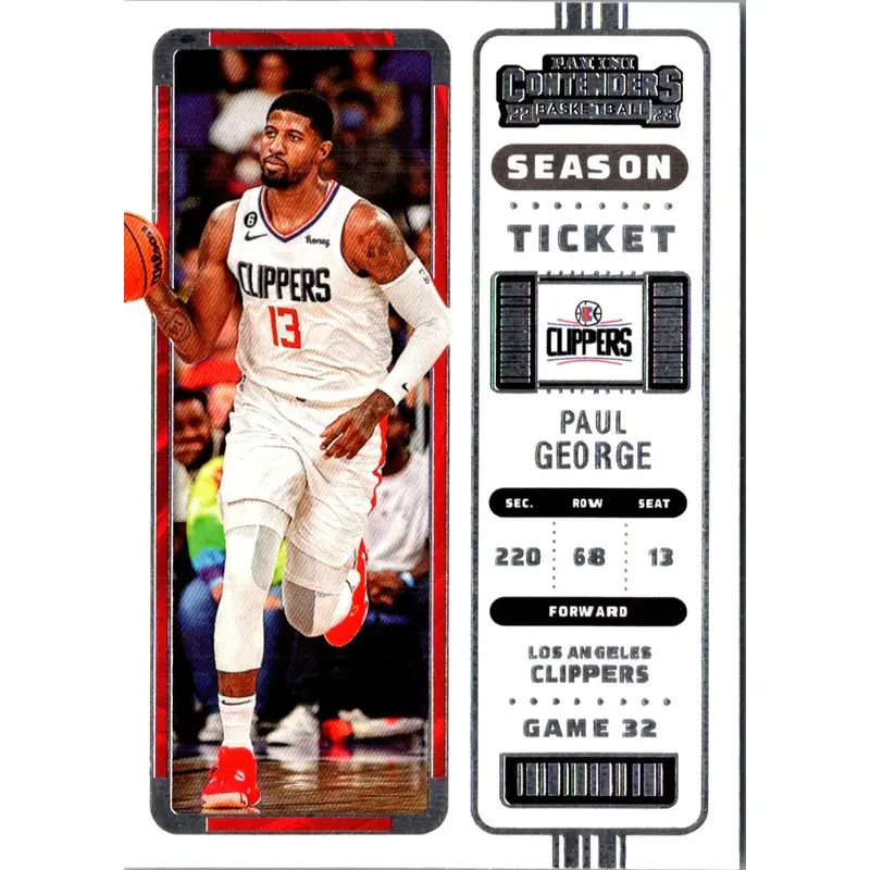 2022 Panini Contenders Game Ticket Red Paul George #30
