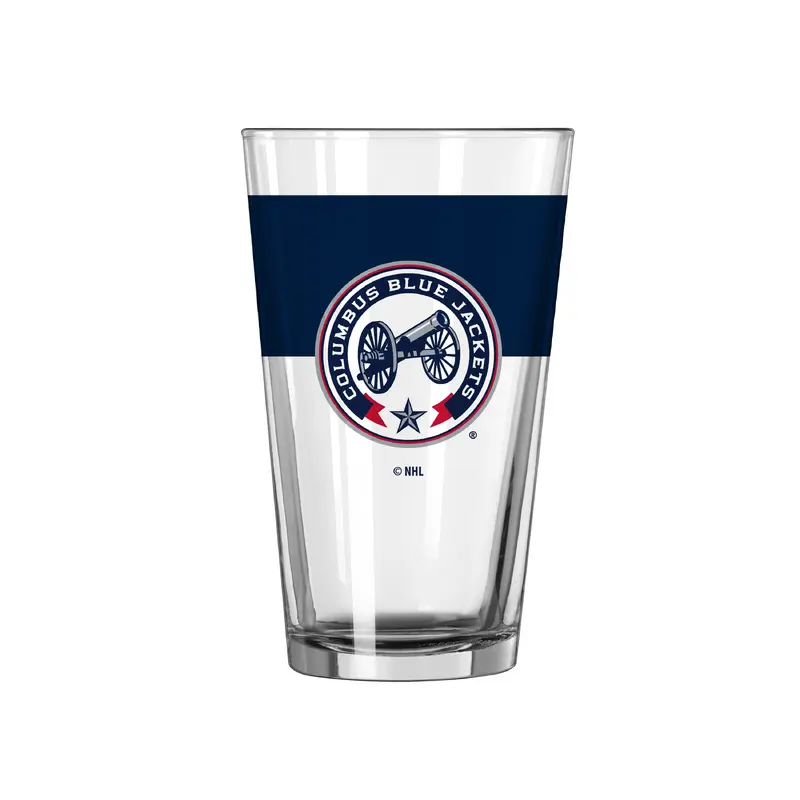 Columbus Blue Jackets 16oz Secondary Colorblock Pint Glass