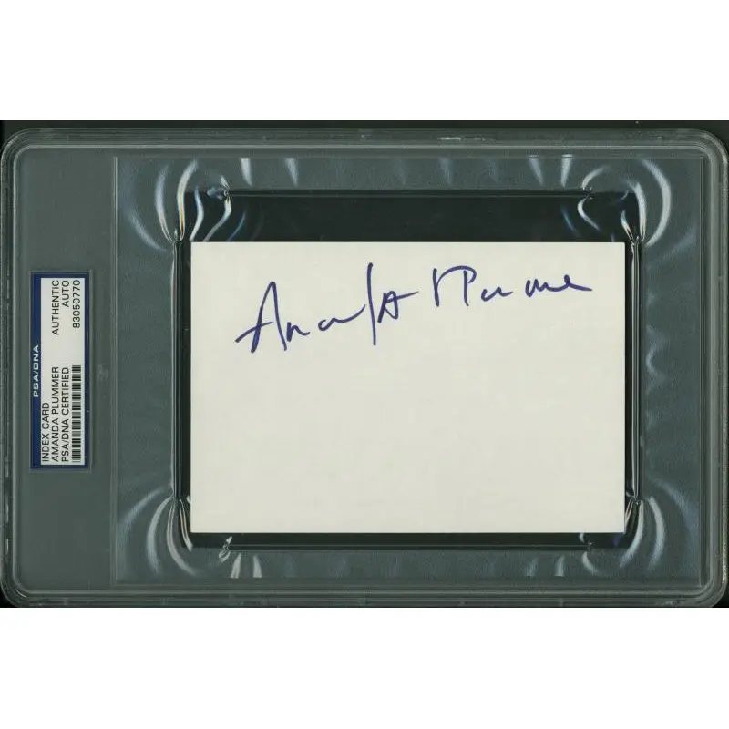 Amanda Plummer Authentic Signed 4X6 Index Card Autographed PSA Slabbed #83050770